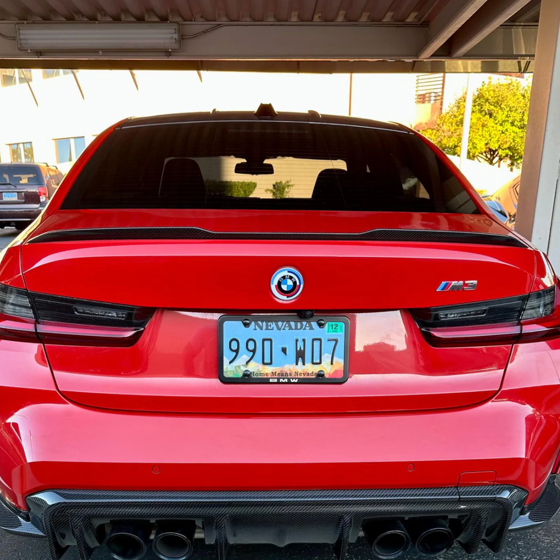 AlpineX Dynamics Dry Carbon Fiber Rear Diffuser Upper Trim For BMW G8X M3 M4