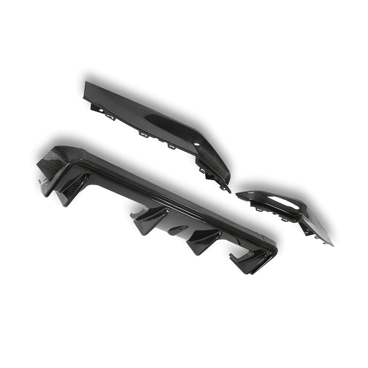 AlpineX Dynamics 3D Style Pre-preg Dry Carbon Fiber Rear Diffuser For BMW G80 M3 / G82 M4