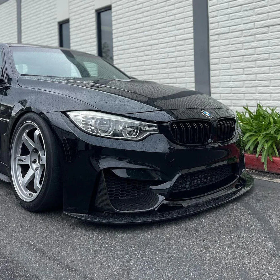 AlpineX Dynamics GT4 Style V1 Shorter Carbon Fiber Front Splitter For BMW F8X M3 M4