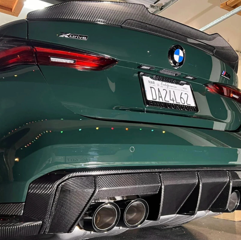 AlpineX Dynamics Dry Carbon Fiber Rear Diffuser Upper Trim For BMW G8X M3 M4