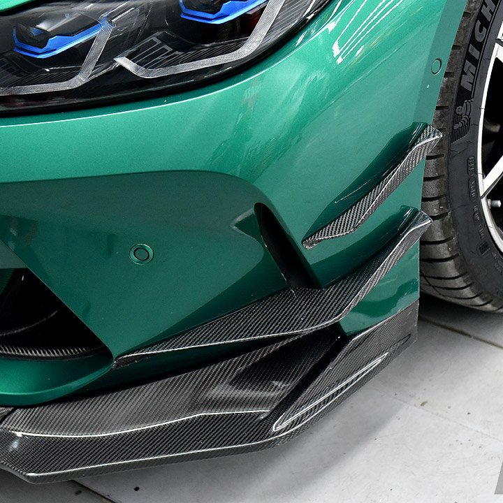 AlpineX Dynamics Pre-preg Dry Carbon Fiber Front Canards For BMW G8X M3 M4