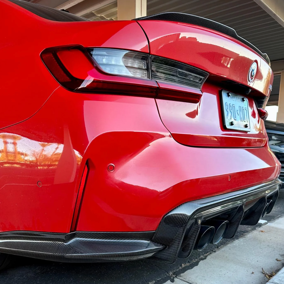 AlpineX Dynamics Dry Carbon Fiber Rear Diffuser Upper Trim For BMW G8X M3 M4