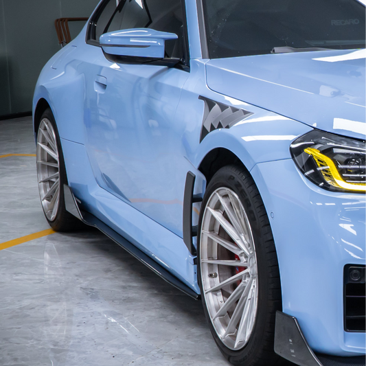 AlpineX Dynamics AD Style Pre-preg Dry Carbon Fiber Side Skirt For BMW G87 M2