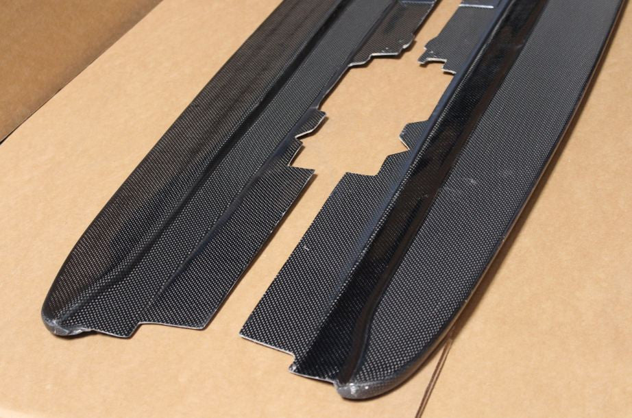 BMW F30 Sedan Side Skirt Diffuser Extensions Splitters - Carbon Fiber — 2