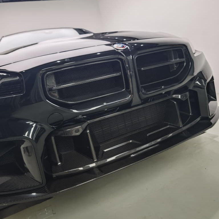 AlpineX Dynamics AN Style Dry Carbon Fiber Lower Front Bumper Grille For BMW G87 M2