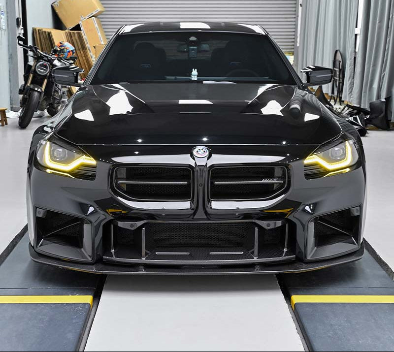AlpineX Dynamics AN Style Dry Carbon Fiber Lower Front Bumper Grille For BMW G87 M2