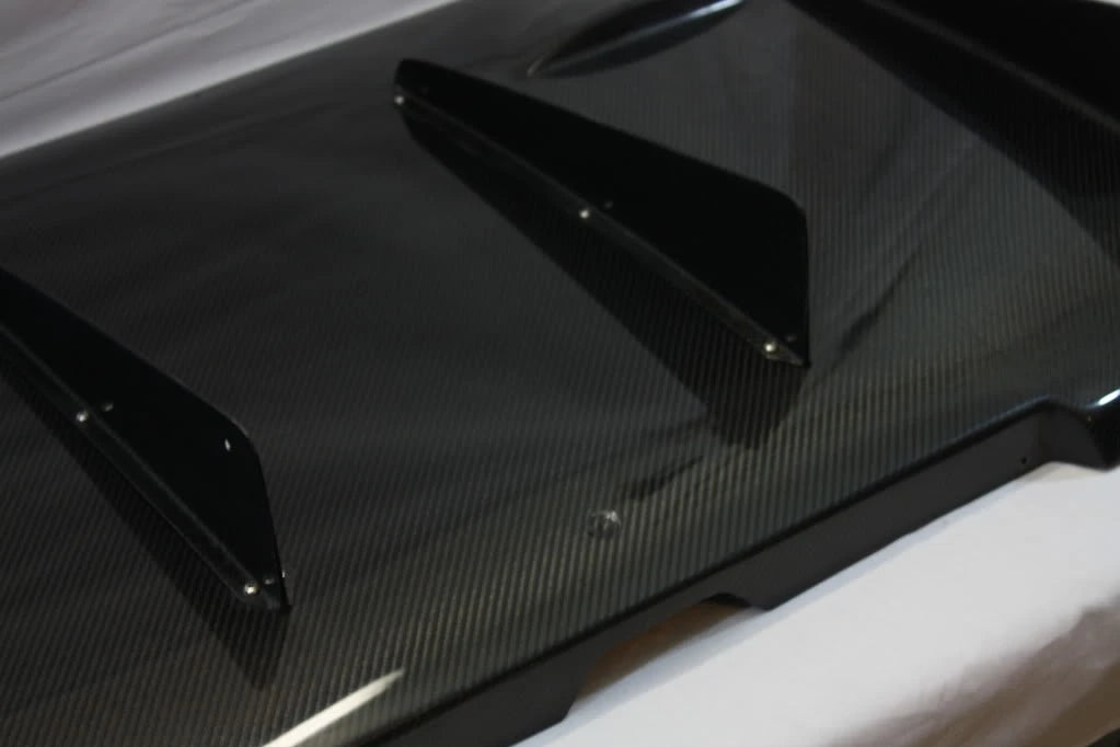 2002-2007 Subaru Impreza WRX STI KS Style Rear Diffuser - Carbon Fiber — 7