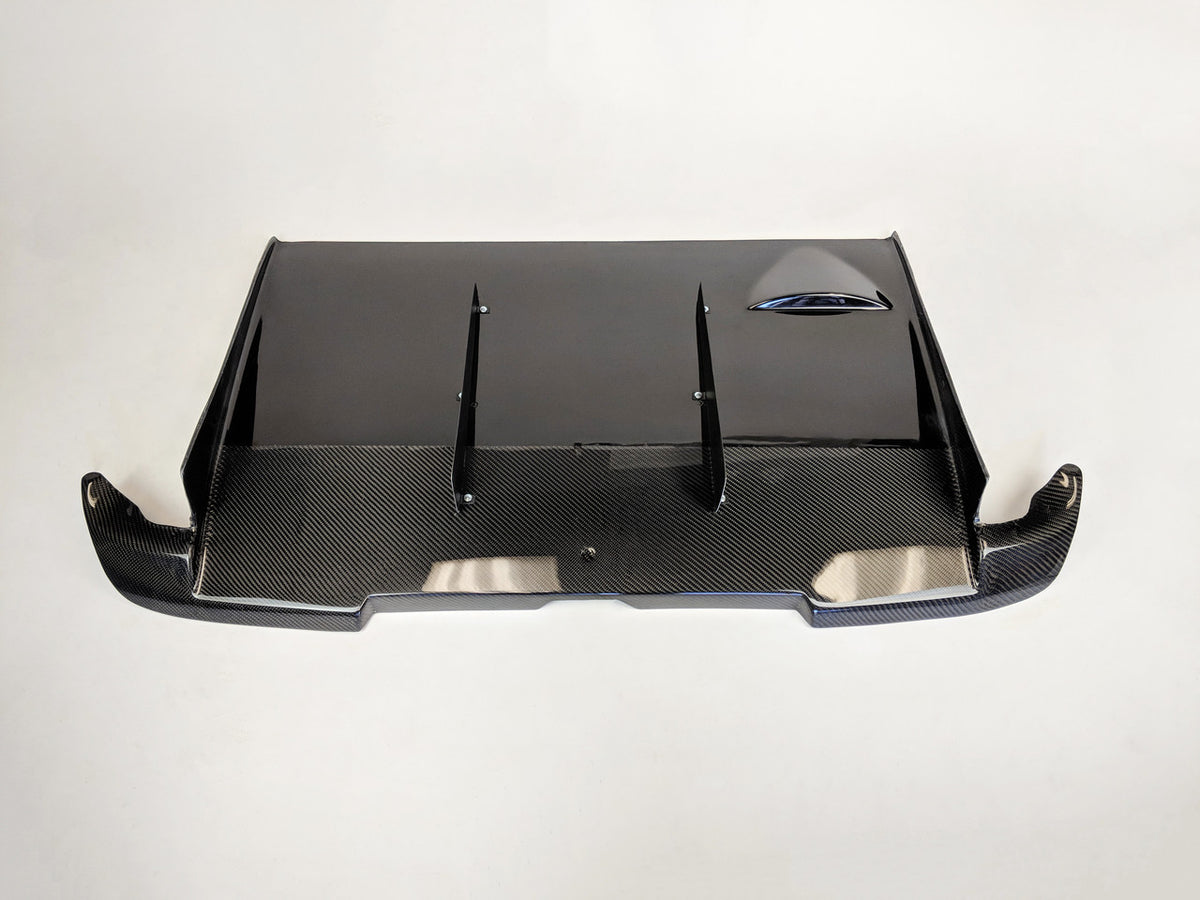 2002-2007 Subaru Impreza WRX STI KS Style Rear Diffuser - Carbon Fiber — 4