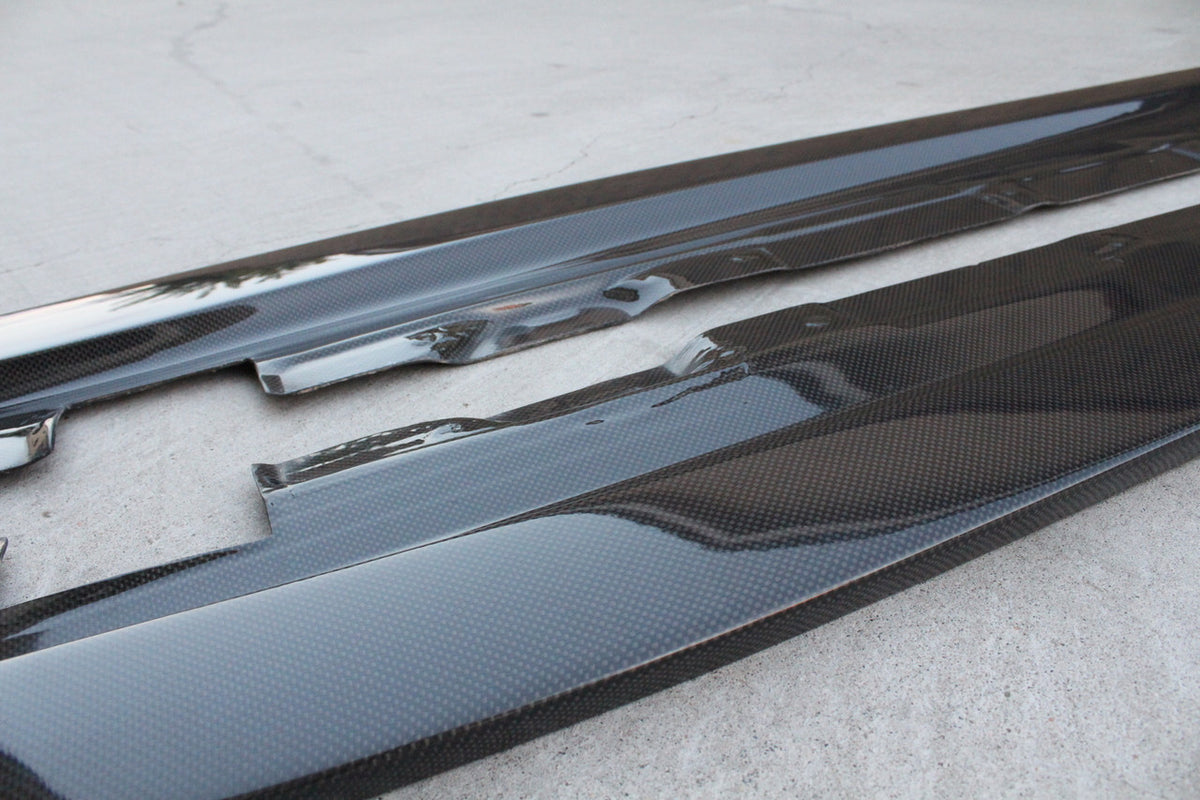 BMW E90 M3 Side Skirt Extensions Diffusers Splitters - Carbon Fiber  — 3