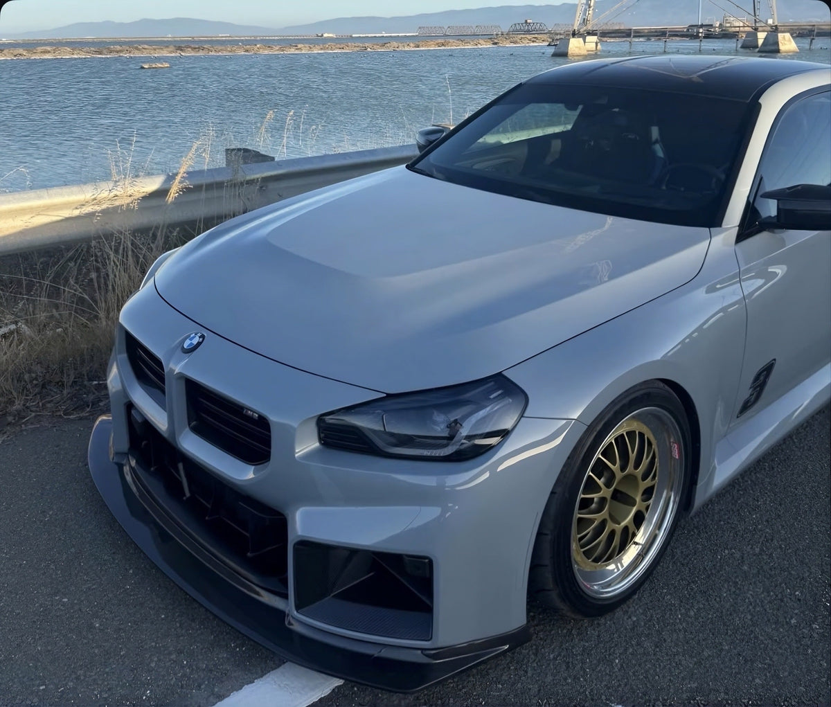 AlpineX Dynamics GT4 Style Bumper Mounted Carbon Fiber Front Lip For BMW G87 M2