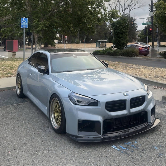 AlpineX Dynamics GT4 Style Bumper Mounted Carbon Fiber Front Lip For BMW G87 M2