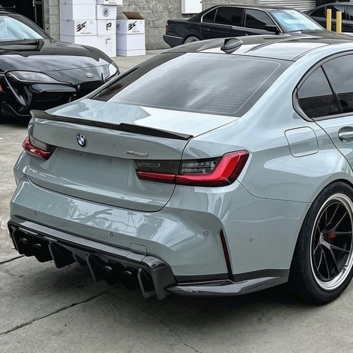 AlpineX Dynamics 3D Style Pre-preg Dry Carbon Fiber Rear Diffuser For BMW G80 M3 / G82 M4