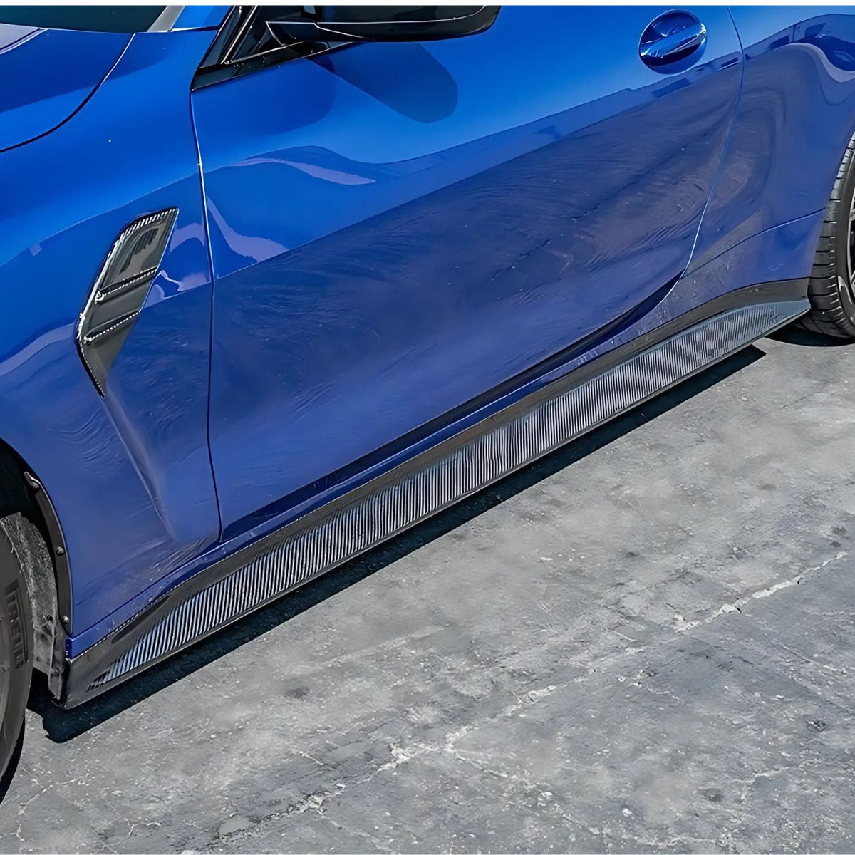 AlpineX Dynamics 3D Style Dry Carbon Fiber Side Skirt For BMW G80 M3 / G82 M4