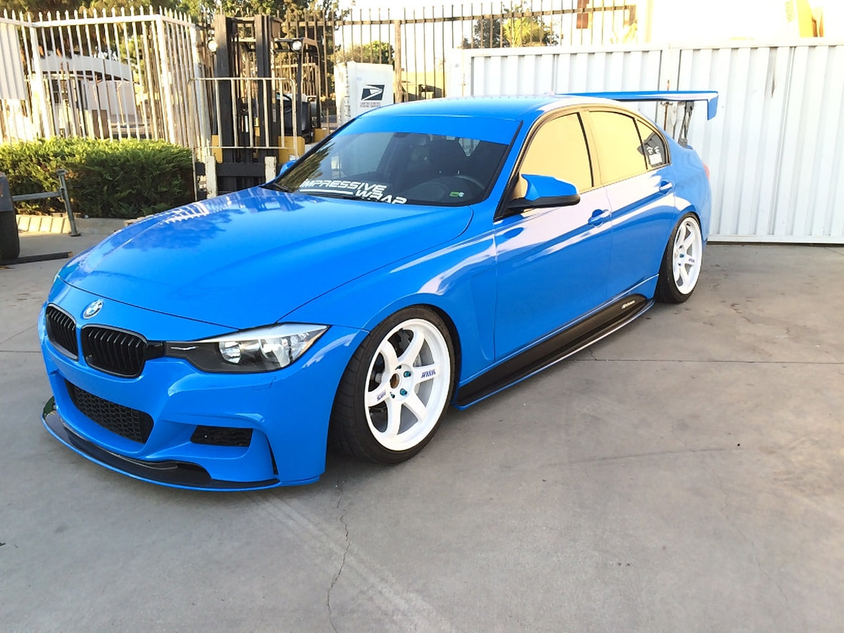 BMW F30 Sedan Side Skirt Diffuser Extensions Splitters - Carbon Fiber — 3