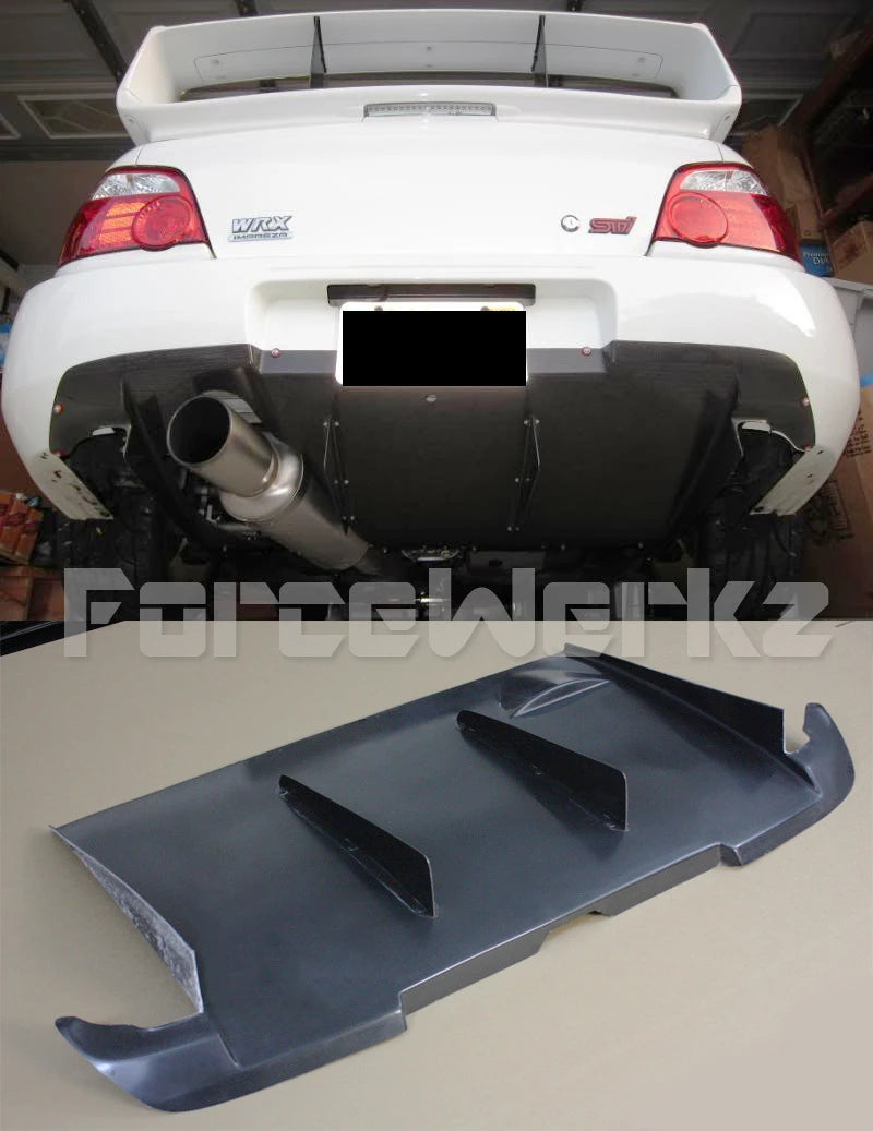 2002-2007 Subaru Impreza WRX STi KS Style Rear Diffuser  — 1