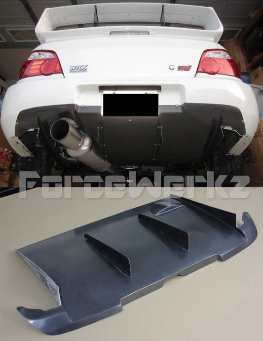 2002-2007 Subaru Impreza WRX STi KS Style Rear Diffuser  — 1