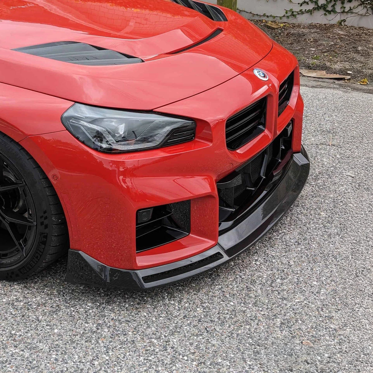 AlpineX Dynamics V Style 1 Piece Carbon Fiber Front Lip For BMW G87 M2