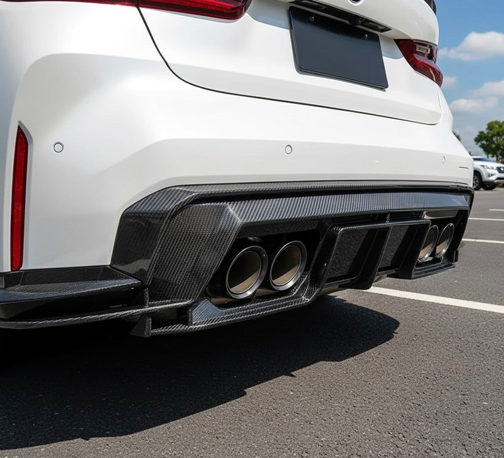 AlpineX Dynamics PSM Style Dry Carbon Fiber Rear Diffuser For BMW G80 M3 / G82 M4