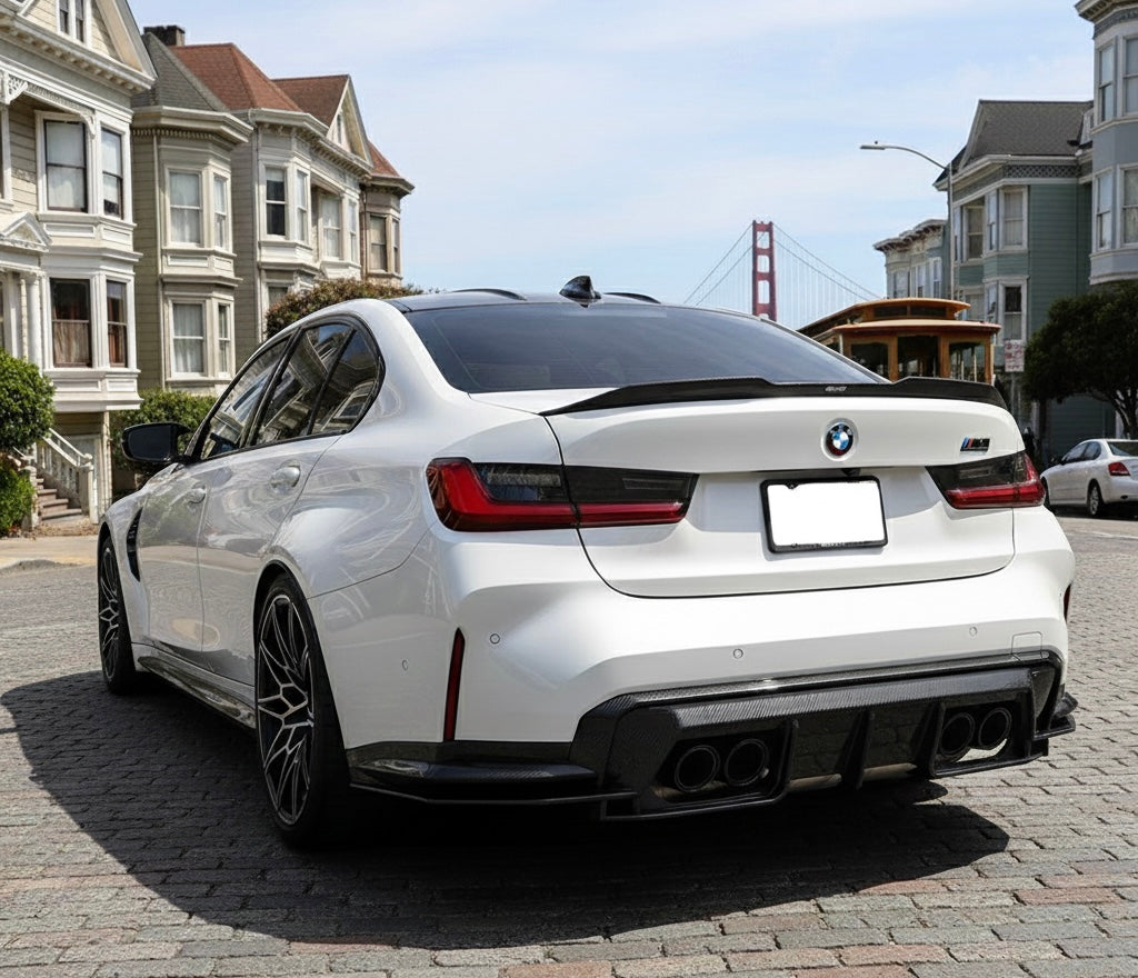 AlpineX Dynamics PSM Style Dry Carbon Fiber Rear Diffuser For BMW G80 M3 / G82 M4