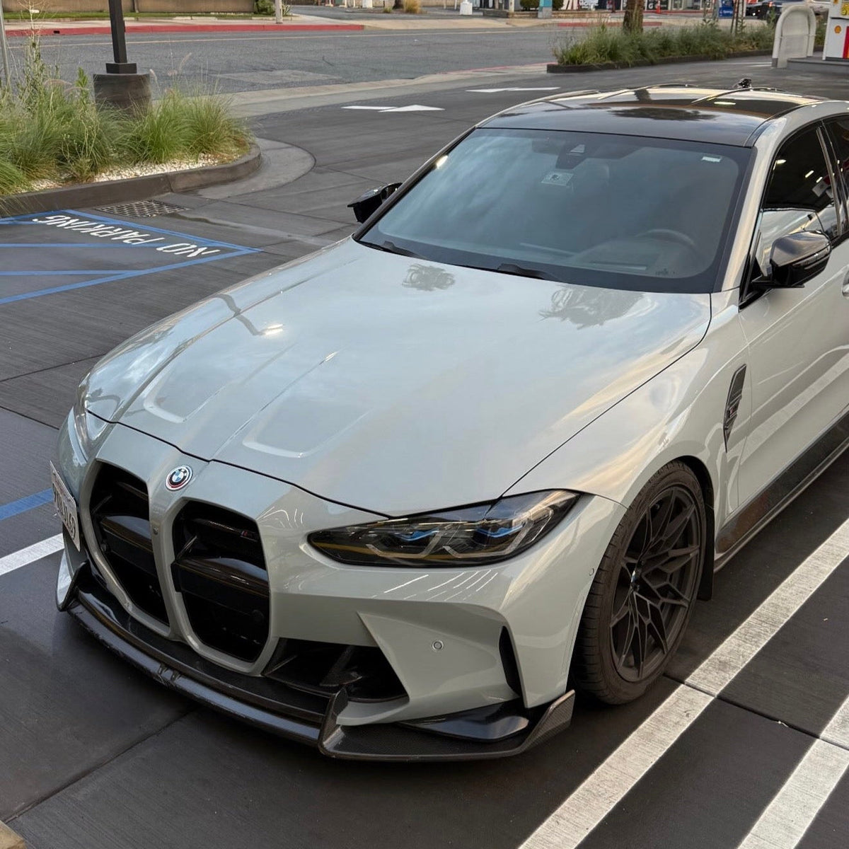 AlpineX Dynamics AD Style 1 Piece Carbon Fiber Front Lip For BMW G80 M3 / G82 M4