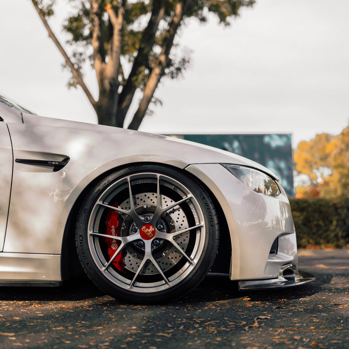 AlpineX Dynamics GT4 Style V1 Longer Carbon Fiber Front Splitter For BMW E9X M3
