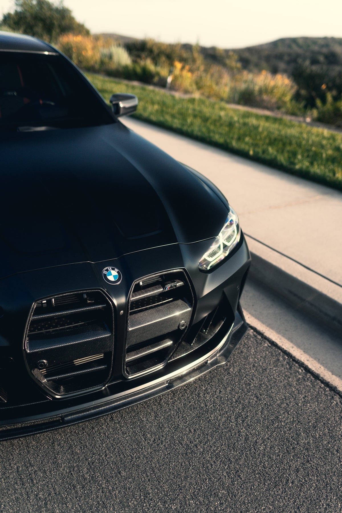 AlpineX Dynamics V Style 1 Piece Carbon Fiber Front Lip For BMW G8X M3 M4