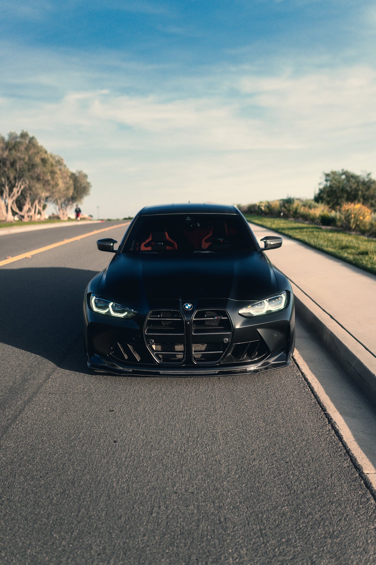 AlpineX Dynamics V Style 1 Piece Carbon Fiber Front Lip For BMW G8X M3 M4