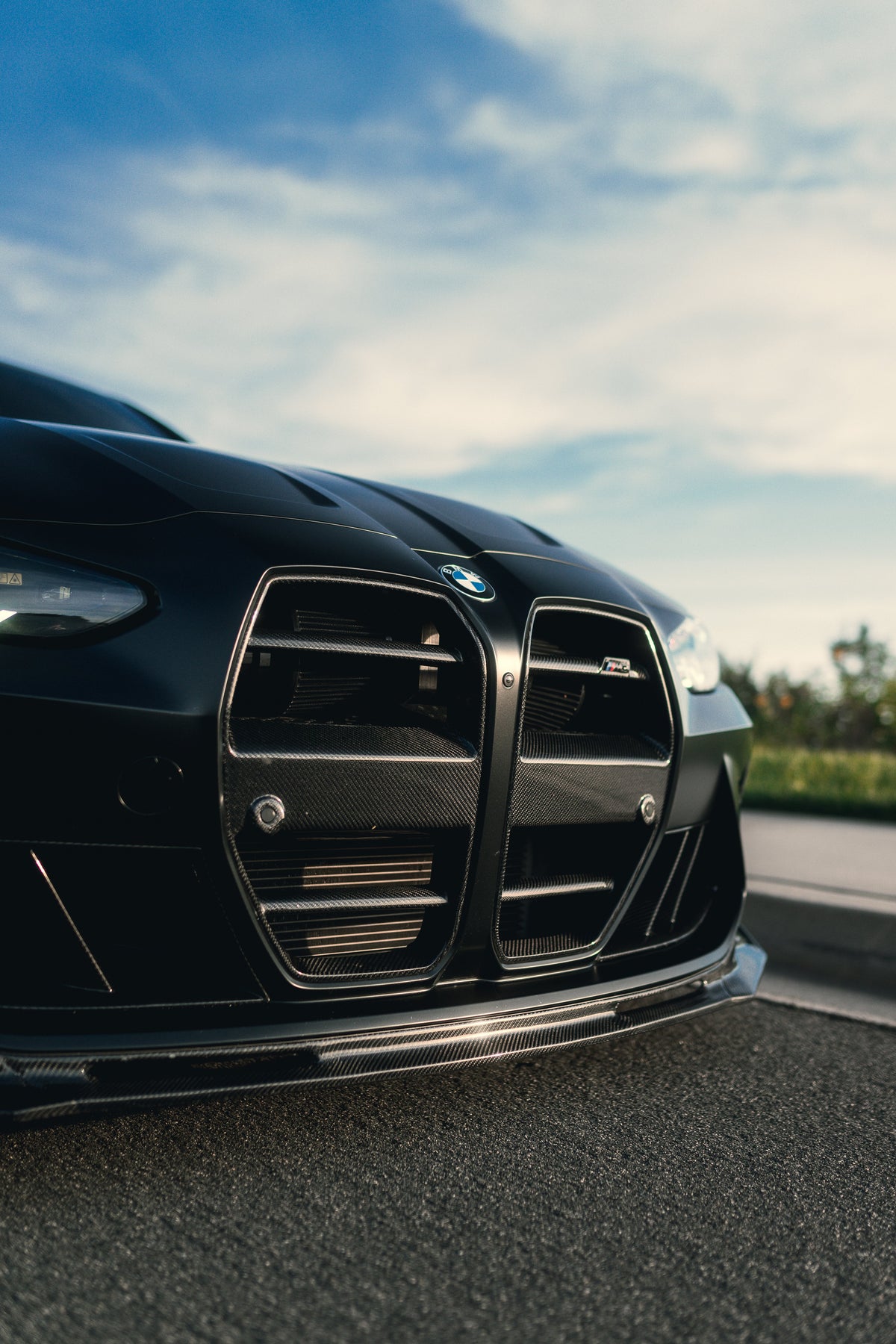 AlpineX Dynamics V Style 1 Piece Carbon Fiber Front Lip For BMW G8X M3 M4