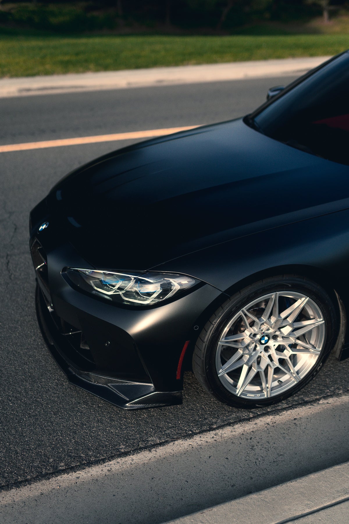 AlpineX Dynamics V Style 1 Piece Carbon Fiber Front Lip For BMW G8X M3 M4