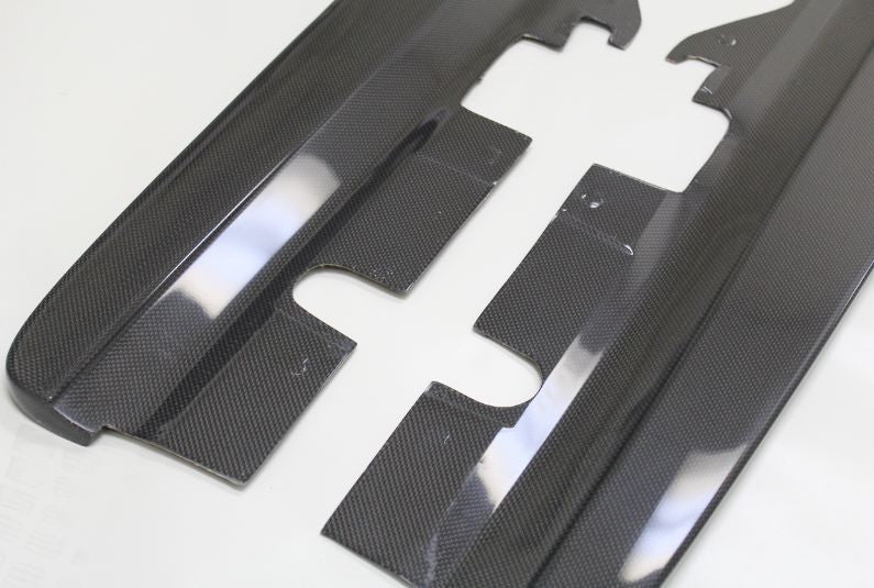 BMW E92 Side Skirt Diffuser Extensions Diffusers Splitters - Carbon Fiber (For M3 Rep Side Skirts) — 2