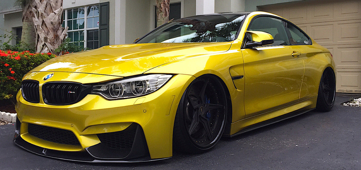 2015+ BMW F82 M4 Side Skirts Splitters Diffusers Extensions - Carbon Fiber — 6