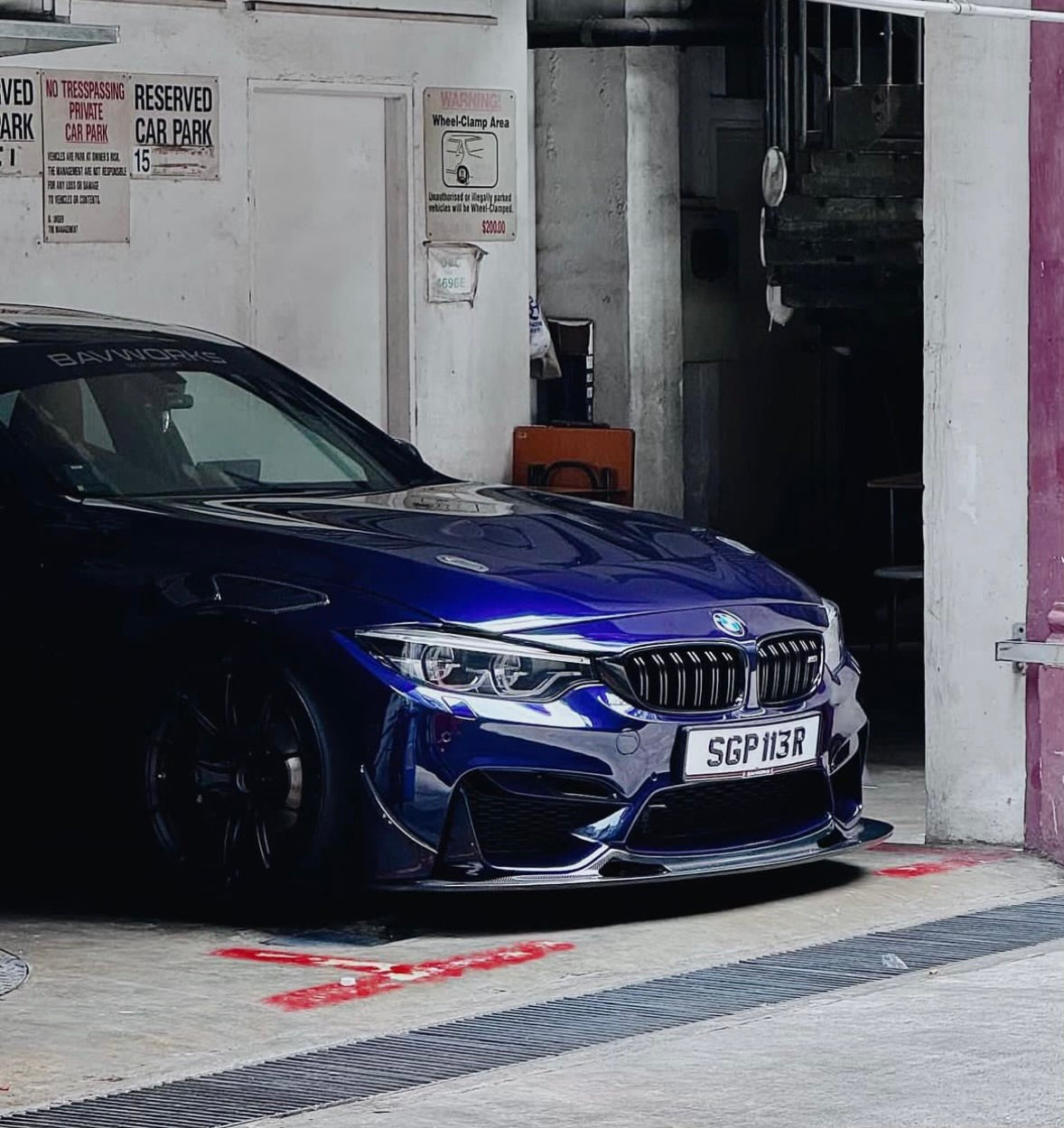 AlpineX Dynamics GT4 Style V1 Shorter Carbon Fiber Front Splitter For BMW F8X M3 M4