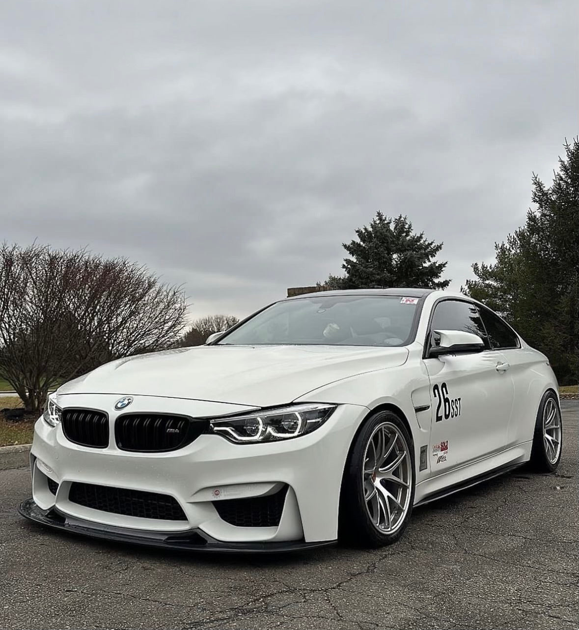 AlpineX Dynamics GT4 Style V1 Shorter Carbon Fiber Front Splitter For BMW F8X M3 M4