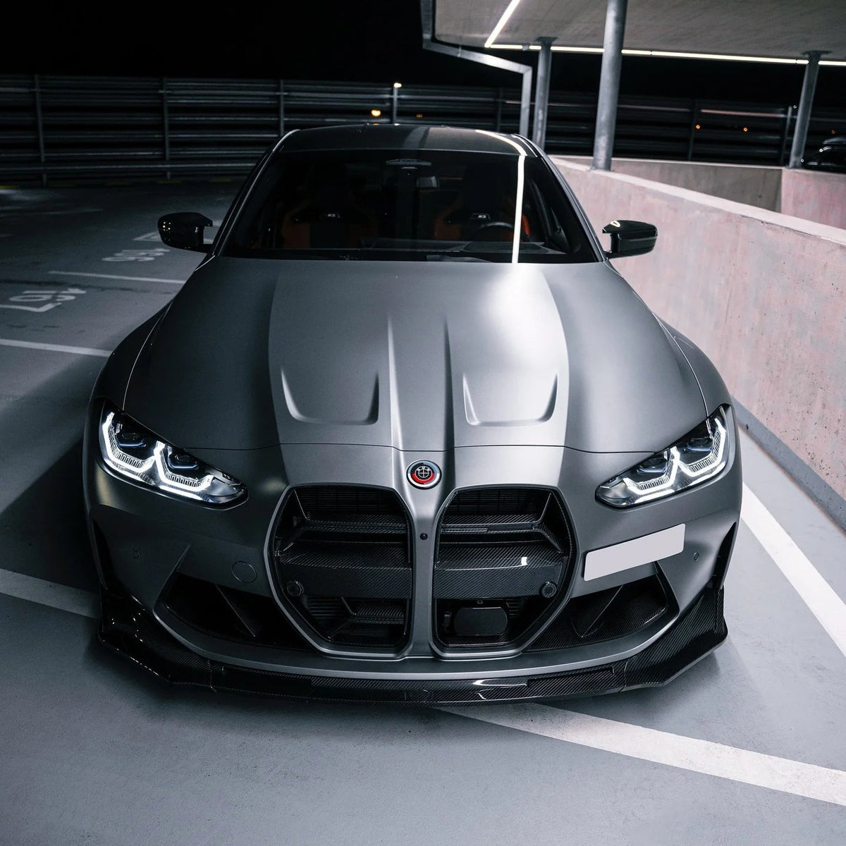 AlpineX Dynamics V Style 3 Piece Carbon Fiber Front Lip For BMW G8X M3 M4