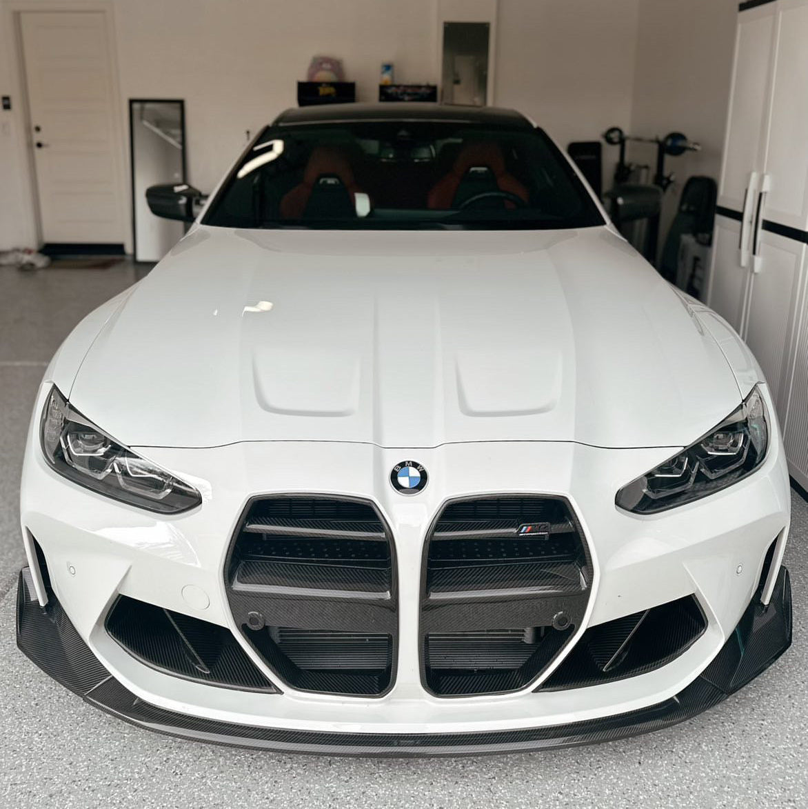 AlpineX Dynamics V Style Pre-preg Dry Carbon Fiber Grille For BMW G8X M3 M4