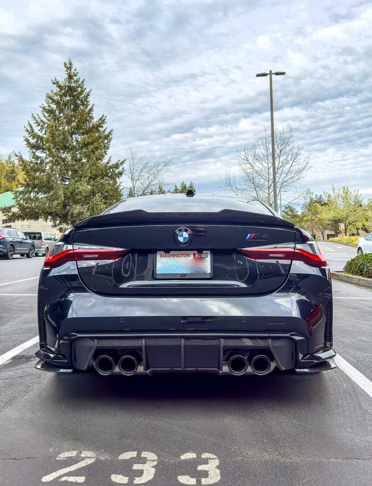 AlpineX Dynamics PSM Style Carbon Fiber Rear Spoiler For BMW G80 G82 G83 M3 M4