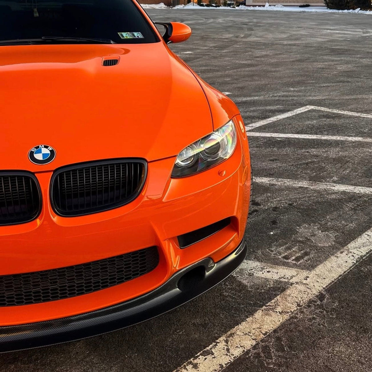 AlpineX Dynamics GT4 Style V2 Shorter Carbon Fiber Front Splitter For BMW E9X M3