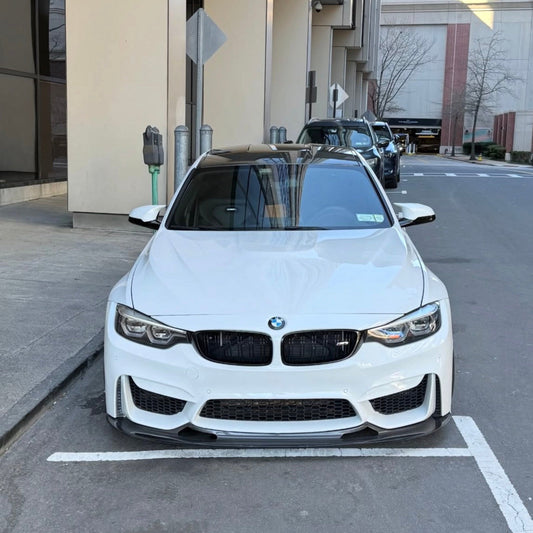 AlpineX Dynamics GT4 Style V1 Shorter Carbon Fiber Front Splitter For BMW F8X M3 M4