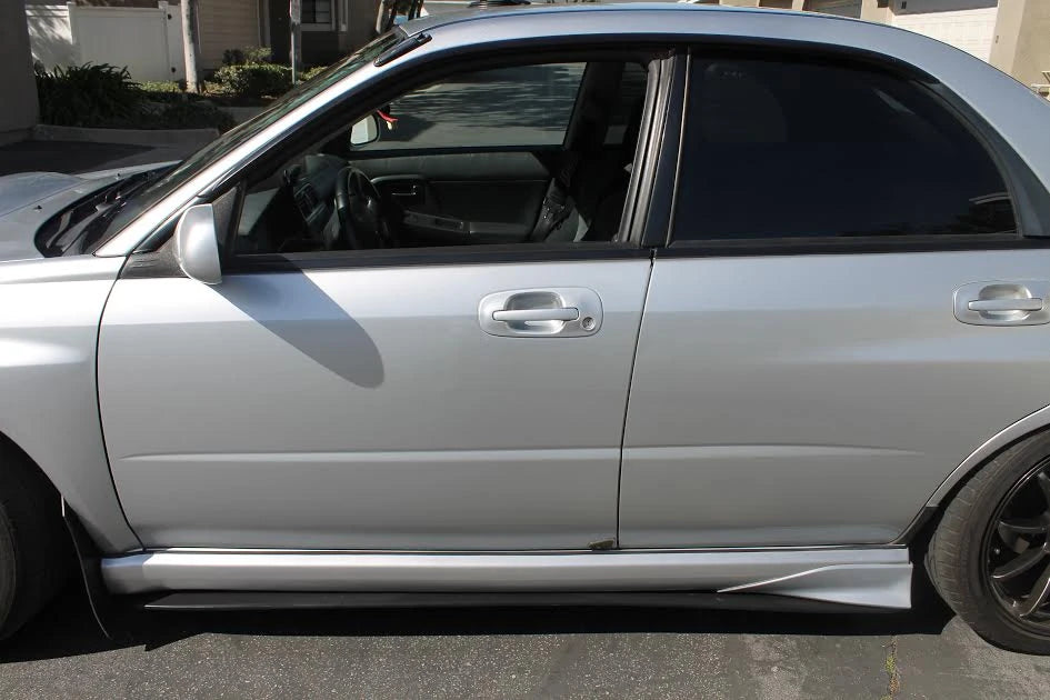 2002-2007 Subaru WRX STi GD Side Skirt Extensions Diffusers Splitters - FRP — 2