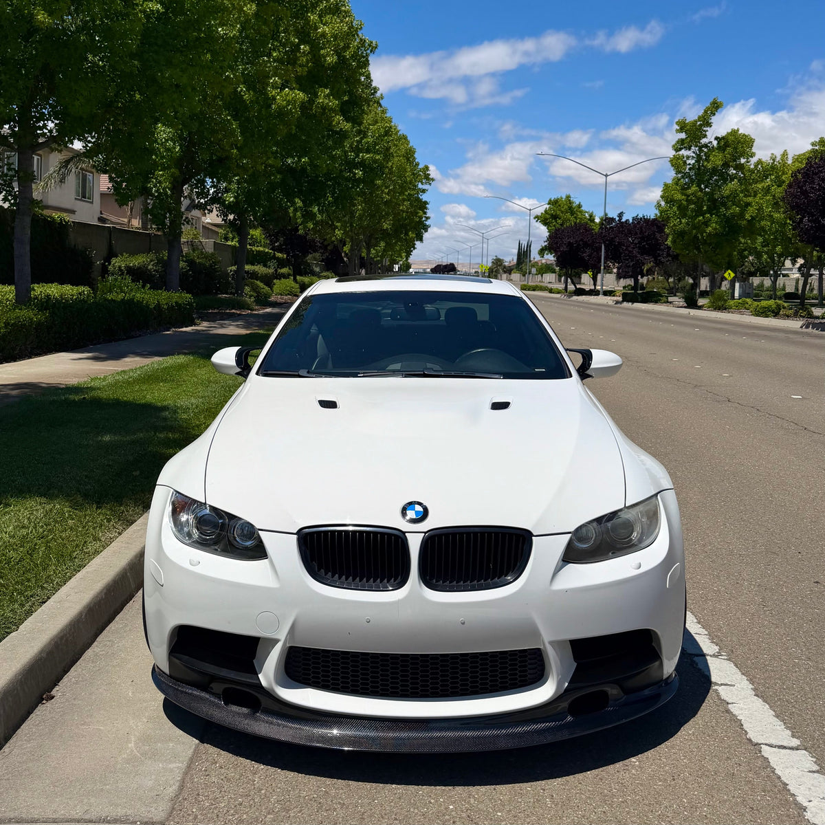 AlpineX Dynamics GT4 Style V2 Shorter Carbon Fiber Front Splitter For BMW E9X M3
