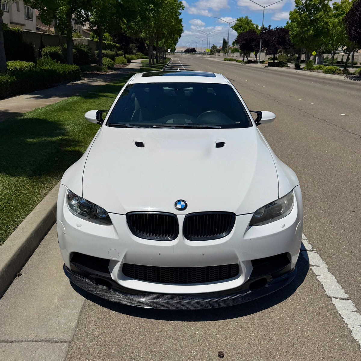 AlpineX Dynamics GT4 Style V2 Shorter Carbon Fiber Front Splitter For BMW E9X M3