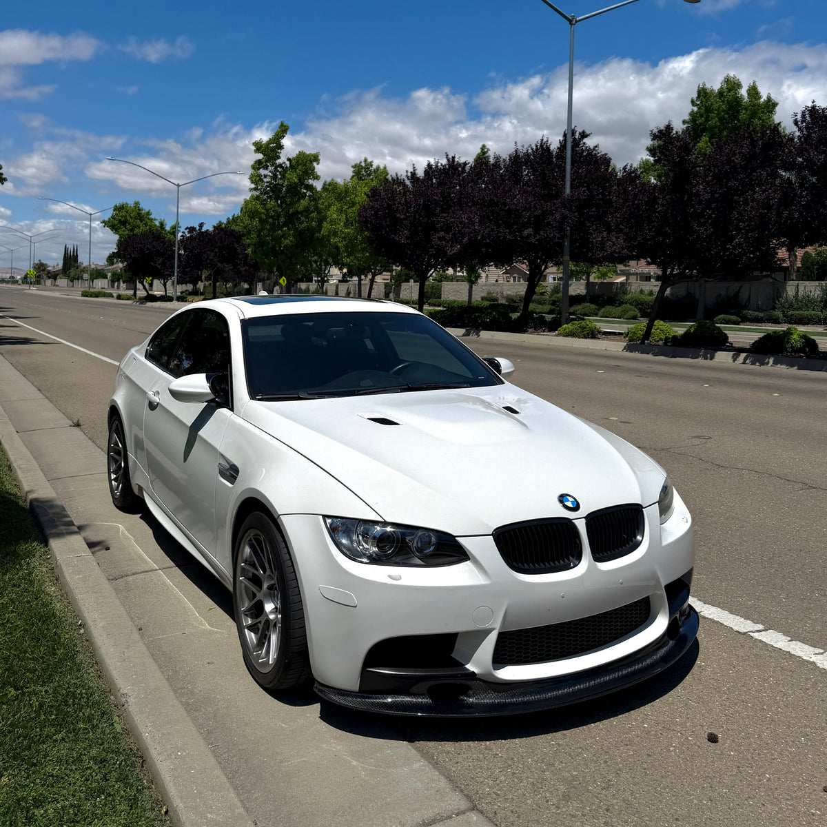 AlpineX Dynamics GT4 Style V2 Shorter Carbon Fiber Front Splitter For BMW E9X M3