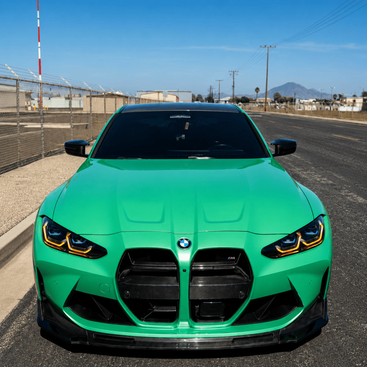 AlpineX Dynamics V Style 3 Piece Carbon Fiber Front Lip For BMW G8X M3 M4