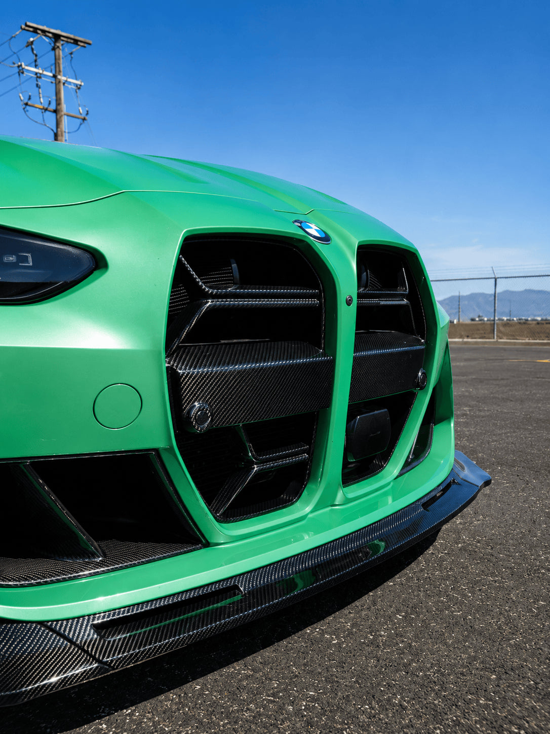 AlpineX Dynamics V Style 3 Piece Carbon Fiber Front Lip For BMW G8X M3 M4